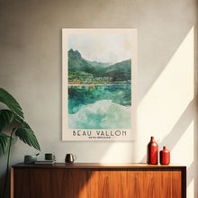 Load image into Gallery viewer, Beau Vallon, Seychelles Watercolor Beach Print, Vacation Gift, Seychelles Wall Art, Beach Painting, Beach Decor, Beach Painting
