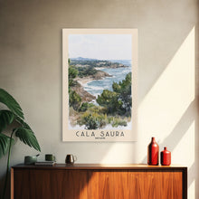 Cargar imagen en el visor de la galería, Cala Saura, Spain Watercolor Print, Vacation Gift, Spain Wall Art, Vacation Wall Art, Vacatation Memories, Beach Decor, Beach Or Lakehouse Art
