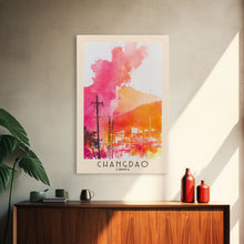 Load image into Gallery viewer, Changdao, China Watercolor Beach Print, Vacation Gift, China Wall Art, Beach Painting, Beach Decor, Beach Painting
