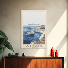 Load image into Gallery viewer, Costalegre, Mexico Watercolor Print, Vacation Gift, Mexico Wall Art, Beach Painting, Beach Decor, Large Wall Art, Wood Frame Art
