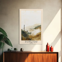 Load image into Gallery viewer, Dongtou, China Watercolor Print, Vacation Gift, China Wall Art, Beach Painting, Beach Decor, Large Wall Art, Wood Frame Art
