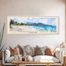 Load image into Gallery viewer, Frederiksted Beach, US Virgin islands Watercolor Beach Print, Vacation Gift, US Virgin islands Wall Art, Beach Painting, Beach Decor, Beach Painting
