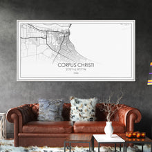 Load image into Gallery viewer, Corpus Christi Street Map, Texas Map, Map Print, Minimalist Art, Wall Art, Canvas Art, Homeschool Gifts, College Dorm Décor, Tiny Home Décor
