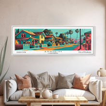 Carregar imagem no visualizador da galeria, Anaheim California Panoramic Travel Poster Canvas Print
