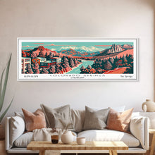 Cargar imagen en el visor de la galería, Colorado Springs Colorado Panoramic Travel Poster Canvas Print
