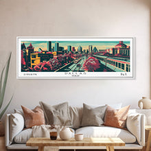 Load image into Gallery viewer, Dallas Texas Panoramic Travel Poster Canvas Print
