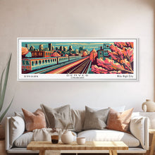 Load image into Gallery viewer, Denver Colorado Panoramic Travel Poster Canvas Print
