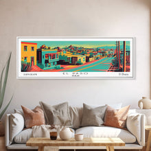 Load image into Gallery viewer, El Paso Texas Panoramic Travel Poster Canvas Print
