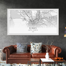 Load image into Gallery viewer, El Paso Street Map, Texas Map, Map Art, Minimalist Art, Wall Art, Canvas Art, Dorm Room Décor, Unique Room Décor, Father Gift, Prints
