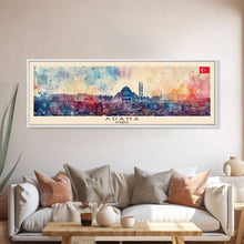 Carregar imagem no visualizador da galeria, Adana Turkey  Travel Art, City Art, Framed Canvas Print or Metal Wall Art, Europe Travel Poster, Panoramic Wall Art, Extra Wide Wall Art
