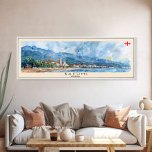 Load image into Gallery viewer, Batumi Georgia Wall Art, Panoramic Travel Poster, Panoramic Framed Canvas Print, City Wall Art, Wall Hanging Home Decor, Travel Art
