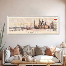 Load image into Gallery viewer, Bratsk Russia Travel Print Wall Art, Panoramic City Art, Travel Art, Wall Decor, Vacation Gift, Framed Canvas Print Or Metal Art
