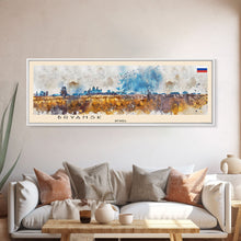 Carregar imagem no visualizador da galeria, Bryansk Russia Travel Print Wall Art, Panoramic City Art, Travel Art, Wall Decor, Vacation Gift, Framed Canvas Print Or Metal Art

