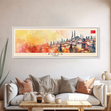 Carregar imagem no visualizador da galeria, Bursa Turkey Travel Print Wall Art, Panoramic City Art, Travel Art, Wall Decor, Vacation Gift, Framed Canvas Print Or Metal Art
