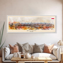Carregar imagem no visualizador da galeria, Bytom Poland Panoramic Travel Poster, Framed Canvas Print or Metal Wall Art, Travel Art, Home Decor, Panoramic Painting, Midcentury Art
