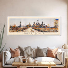 Cargar imagen en el visor de la galería, Cherepovets Russia Travel Print Wall Art, Panoramic City Art, Travel Art, Wall Decor, Vacation Gift, Framed Canvas Print Or Metal Art
