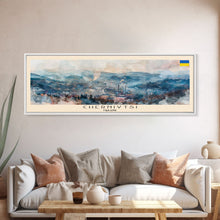 Cargar imagen en el visor de la galería, Chernivtsi Ukraine Wall Art, Panoramic Travel Poster, Panoramic Framed Canvas Print, City Wall Art, Wall Hanging Home Decor, Travel Art
