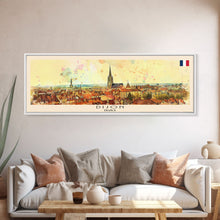 Load image into Gallery viewer, Dijon France Travel Art, City Art, Framed Canvas Print or Metal Wall Art, Europe Travel Poster, Panoramic Wall Art, Extra Wide Wall Art
