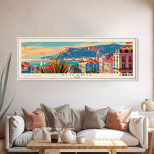 Carregar imagem no visualizador da galeria, Alicante Spain Travel Print Wall Art, Panoramic City Art, Travel Art, Wall Decor, Vacation Gift, Framed Canvas Print Or Metal Art
