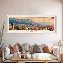Load image into Gallery viewer, Batman TurkeyPanoramic Travel Poster, Framed Canvas Print or Metal Wall Art, Travel Art, Home Decor, Panoramic Painting, Midcentury Art
