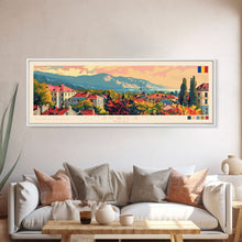 Load image into Gallery viewer, Braila Romania Travel Art, City Art, Framed Canvas Print or Metal Wall Art, Europe Travel Poster, Panoramic Wall Art, Extra Wide Wall Art
