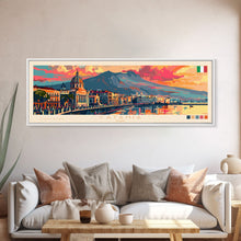 Cargar imagen en el visor de la galería, Catania Italy Travel Print Wall Art, Panoramic City Art, Travel Art, Wall Decor, Vacation Gift, Framed Canvas Print Or Metal Art
