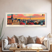 Cargar imagen en el visor de la galería, Charleroi Belgium Travel Print Wall Art, Panoramic City Art, Travel Art, Wall Decor, Vacation Gift, Framed Canvas Print Or Metal Art
