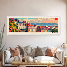 Cargar imagen en el visor de la galería, Coimbra Portugal Travel Art, City Art, Framed Canvas Print or Metal Wall Art, Europe Travel Poster, Panoramic Wall Art, Extra Wide Wall Art
