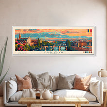 Load image into Gallery viewer, Craiova Romania Travel Print Wall Art, Panoramic City Art, Travel Art, Wall Decor, Vacation Gift, Framed Canvas Print Or Metal Art
