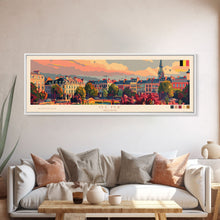Load image into Gallery viewer, Genk Belgium Travel Print Wall Art, Panoramic City Art, Travel Art, Wall Decor, Vacation Gift, Framed Canvas Print Or Metal Art
