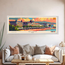 Carregar imagem no visualizador da galeria, Gijón Spain Travel Print Wall Art, Panoramic City Art, Travel Art, Wall Decor, Vacation Gift, Framed Canvas Print Or Metal Art
