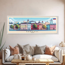 Load image into Gallery viewer, Barnaul Russia Wall Art, Panoramic Travel Poster, Panoramic Framed Canvas Print, City Wall Art, Wall Hanging Home Decor, Travel Art
