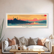 Load image into Gallery viewer, Batman TurkeyPanoramic Travel Poster, Framed Canvas Print or Metal Wall Art, Travel Art, Home Decor, Panoramic Painting, Midcentury Art
