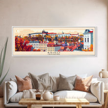 Carregar imagem no visualizador da galeria, Brno CzechRepublic art Travel Print Wall Art, Panoramic City Art, Travel Art, Wall Decor, Vacation Gift, Framed Canvas Print Or Metal Art
