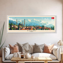 Carregar imagem no visualizador da galeria, Bursa Turkey Travel Print Wall Art, Panoramic City Art, Travel Art, Wall Decor, Vacation Gift, Framed Canvas Print Or Metal Art
