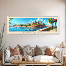 Cargar imagen en el visor de la galería, Cherepovets Russia Travel Print Wall Art, Panoramic City Art, Travel Art, Wall Decor, Vacation Gift, Framed Canvas Print Or Metal Art
