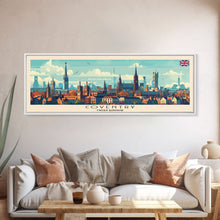 Load image into Gallery viewer, Coventry United Kingdom Wall Art, Panoramic Travel Poster, Panoramic Framed Canvas Print, City Wall Art, Wall Hanging Home Decor, Travel Art
