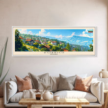 Load image into Gallery viewer, Dobrich Bulgaria Travel Art, City Art, Framed Canvas Print or Metal Wall Art, Europe Travel Poster, Panoramic Wall Art, Extra Wide Wall Art
