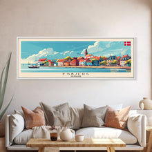 Load image into Gallery viewer, Esbjerg Denmark Travel Art, City Art, Framed Canvas Print or Metal Wall Art, Europe Travel Poster, Panoramic Wall Art, Extra Wide Wall Art

