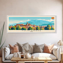 Cargar imagen en el visor de la galería, Fuenlabrada Spain Wall Art, Panoramic Travel Poster, Panoramic Framed Canvas Print, City Wall Art, Wall Hanging Home Decor, Travel Art
