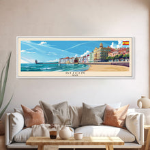 Carregar imagem no visualizador da galeria, Gijón Spain Travel Print Wall Art, Panoramic City Art, Travel Art, Wall Decor, Vacation Gift, Framed Canvas Print Or Metal Art
