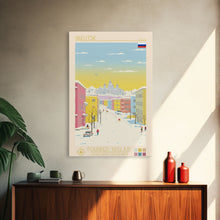 Load image into Gallery viewer, Yakutsk Russia Travel Poster Framed Canvas Print, Midcentury Modern Art, Pop Art Wall Decor, Living Room Art, Home Decoration
