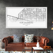 Load image into Gallery viewer, Fort Lauderdale Map, Florida Map, Map Art, Minimalist Art, Wall Art, Canvas Art, Gift For Newlyweds, Boys Room, Billiard Room Décor, Prints
