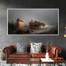 Carregar imagem no visualizador da galeria, Abandoned Rustic, Western theme canvas art, ghost town canvas print, wild west saloon art, man cave wall art, living room art, Cowboys

