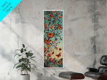 Load image into Gallery viewer, Framed Canvas Monarch Butterfly Painting, Vertical Framed Wall Art, Natured Art Print for Living Room, Housewarming Gift, Butterfly Art
