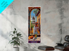 Load image into Gallery viewer, Framed and Printed Vertical Rustic Still Life Printed Canvas, Textured Canvas Painting, Spanish Style Kitchen Art, Abstract Modern Wall Art

