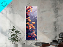 Load image into Gallery viewer, Ethereal Autumn Ginkgo Leaves Skinny Art Tall Art Japanese Ukiyo-e Inspired Botanical Framed Canvas Print
