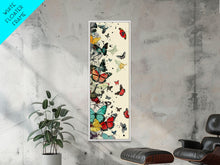 Load image into Gallery viewer, Traditional Sumo Wrestlers Japanese Art Tall Skinny Framed Canvas Print - Ukiyo-e Wall Art
