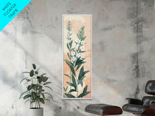 Load image into Gallery viewer, Elegant White Flowers On Tall Stems With Soft Background For Modern Wall Art Decor Ukiyo-e Japanese Style Art Framed Canvas Print
