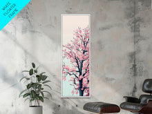 Load image into Gallery viewer, Delicate Cherry Blossom Tree In Full Bloom Against A Soft Gradient Background For Elegant Wall Art Framed Canvas Print
